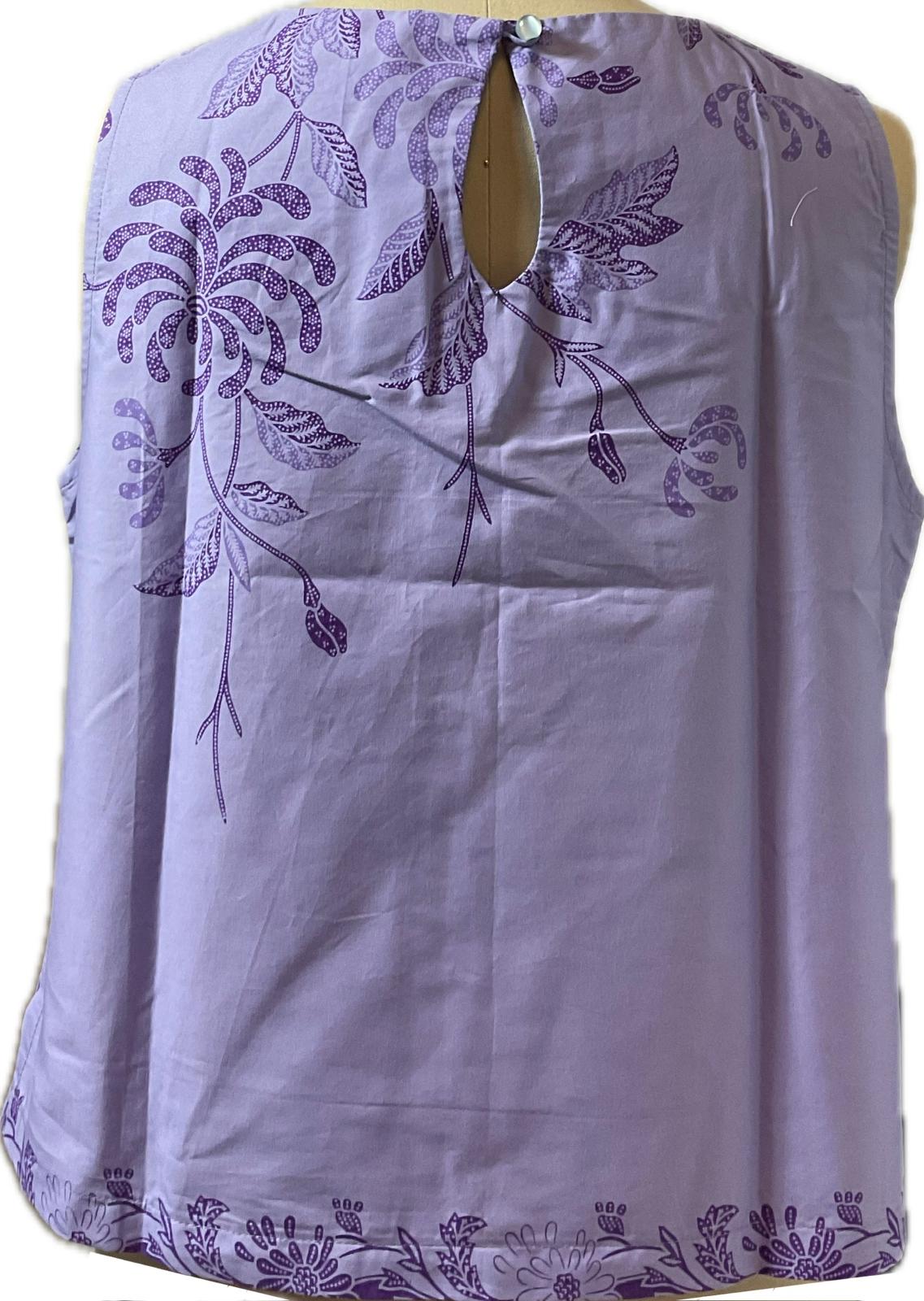Ladies Batik Top LBT-L-PURPLE-L1110007