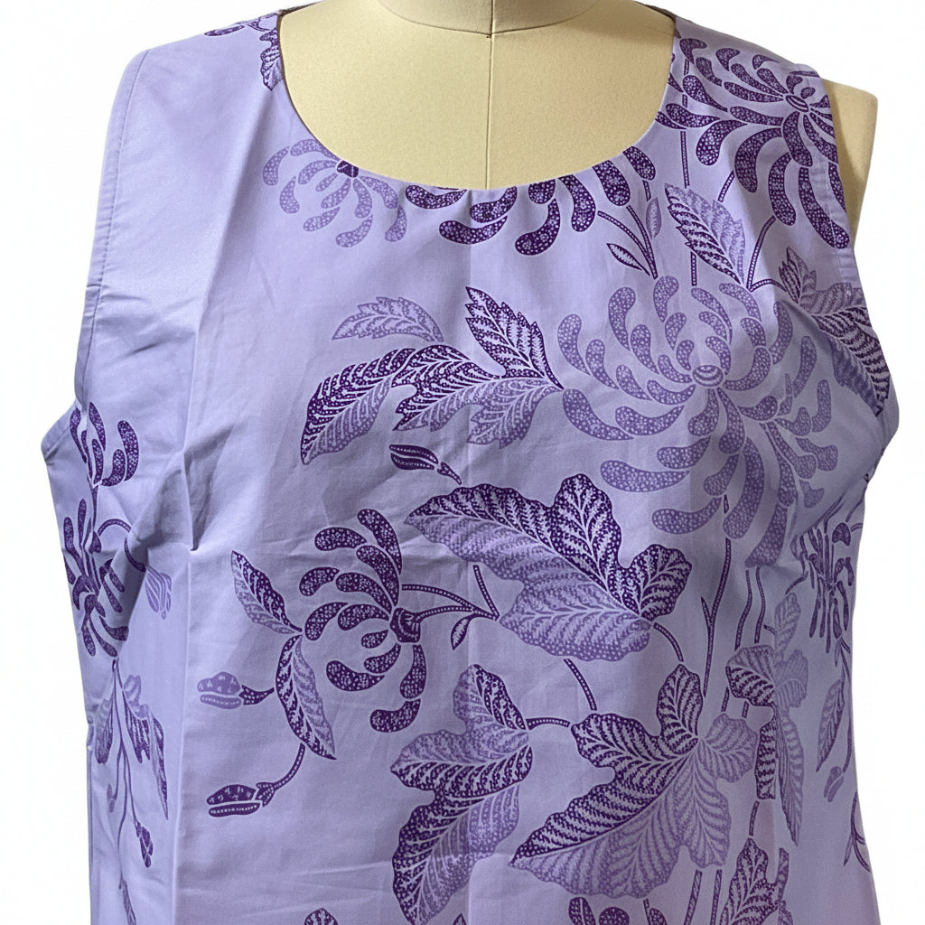 Ladies Batik Top LBT-L-PURPLE-L1110007