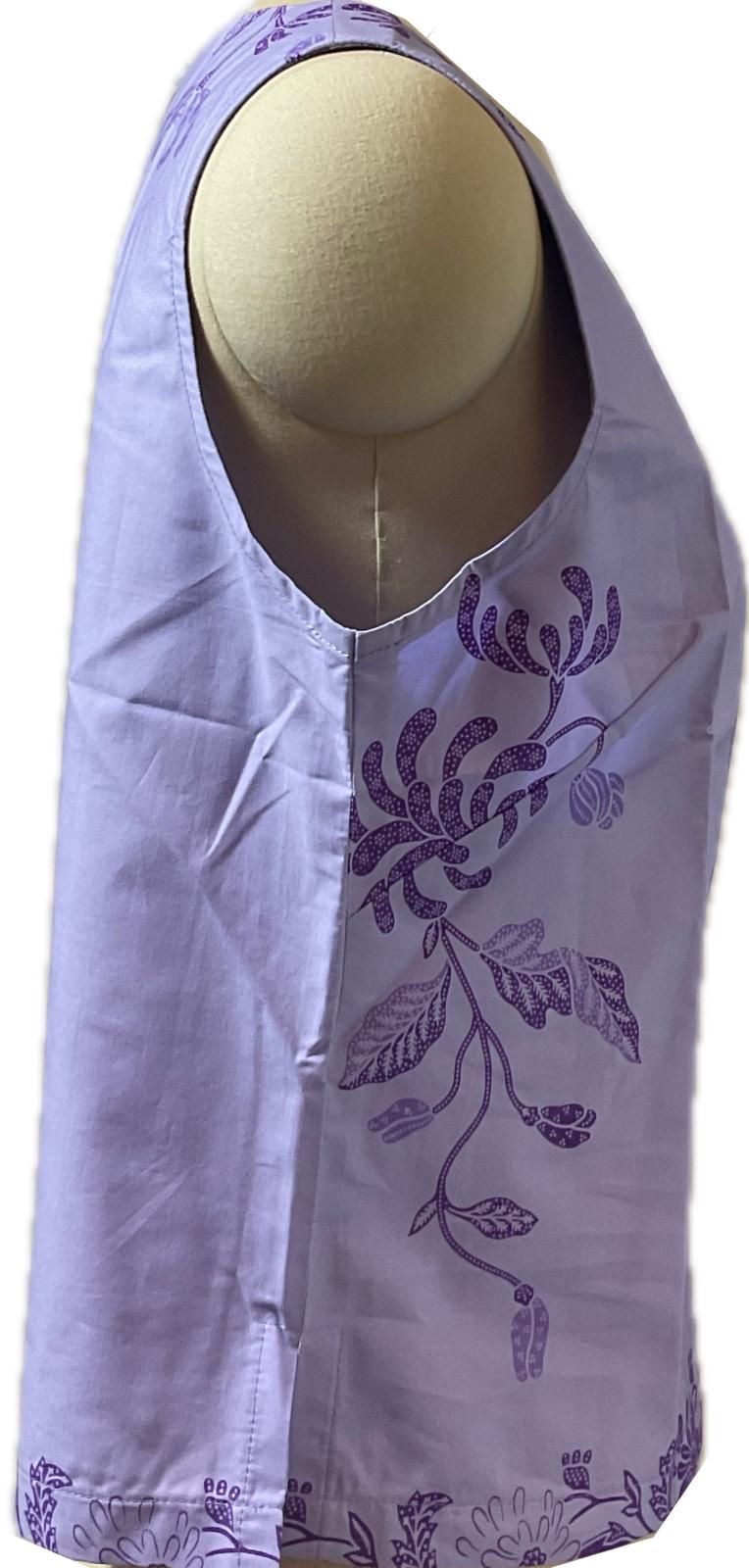 Ladies Batik Top LBT-L-PURPLE-L1110007