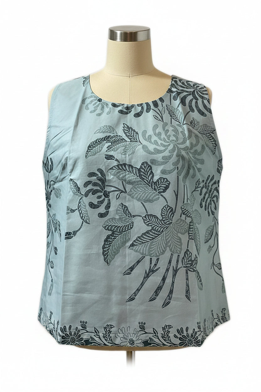 Ladies Batik Top LBT-L-GREEN-L1110008