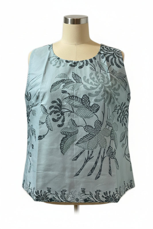 Ladies Batik Top LBT-L-GREEN-L1110008