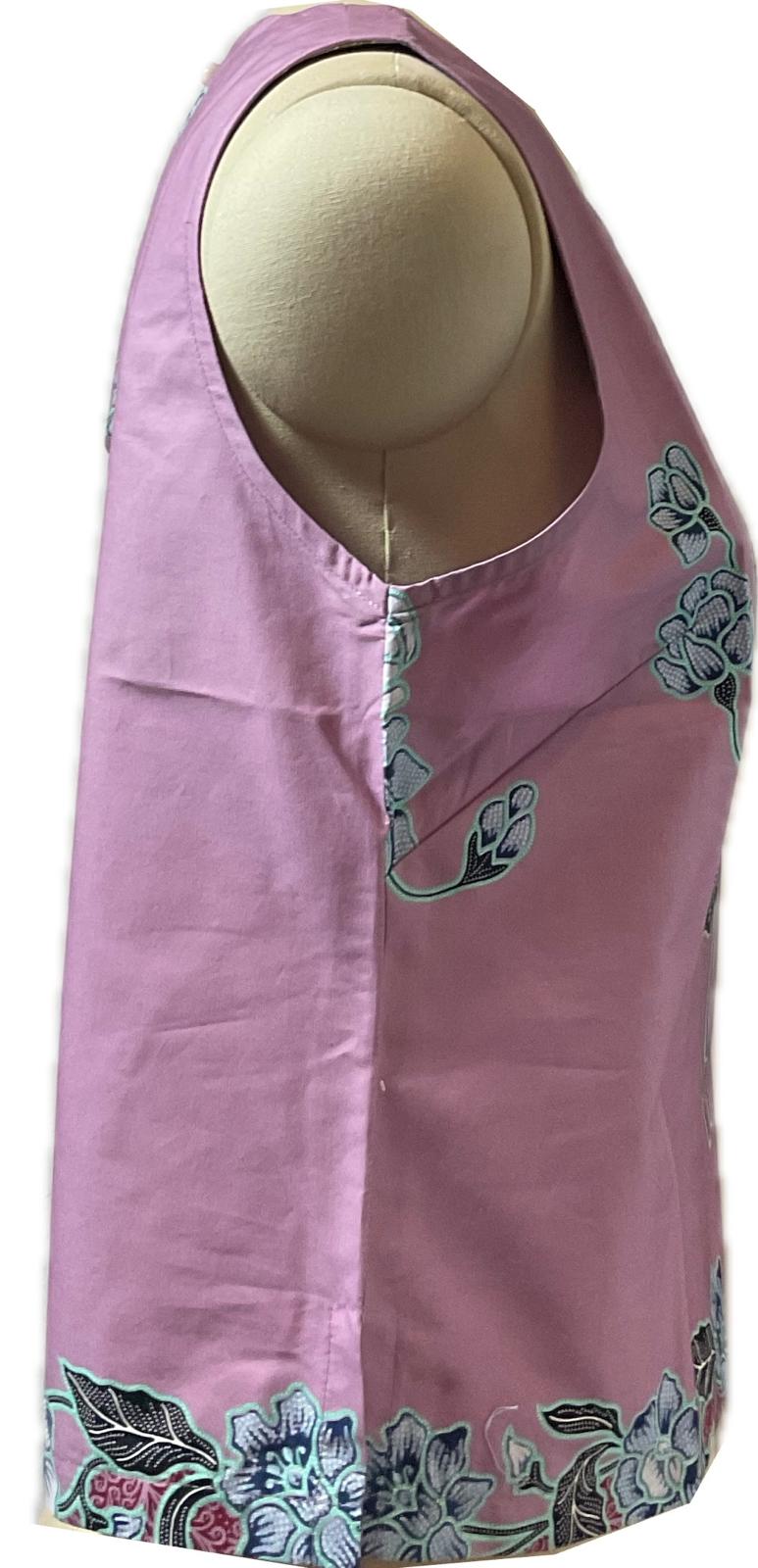 Ladies Batik Top LBT-L-PURPLE-L1110009