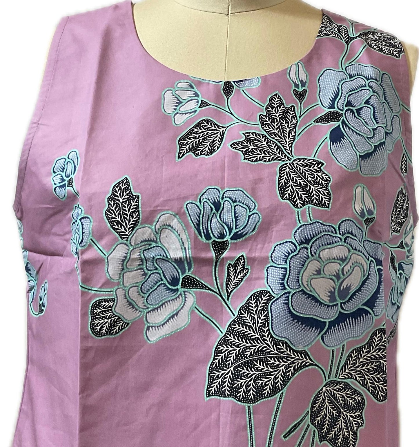 Ladies Batik Top LBT-L-PURPLE-L1110009