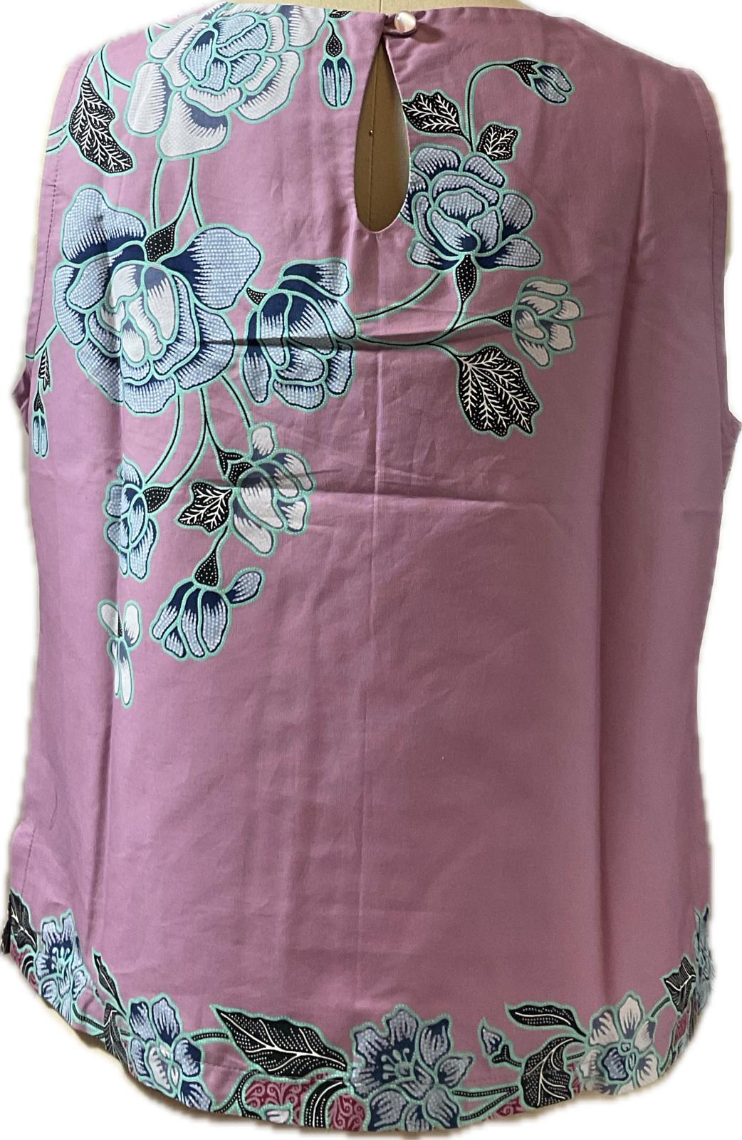 Ladies Batik Top LBT-L-PURPLE-L1110009