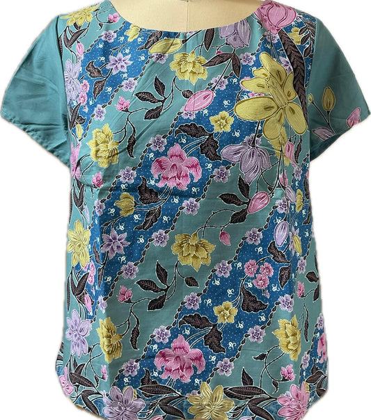 Ladies Batik Top LBT-L-BLUE-AF111004
