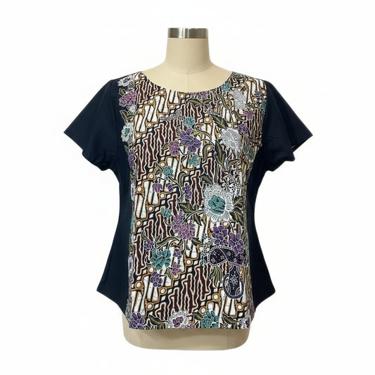 Ladies Batik Top LBT-XL-BLACK-AF1111005