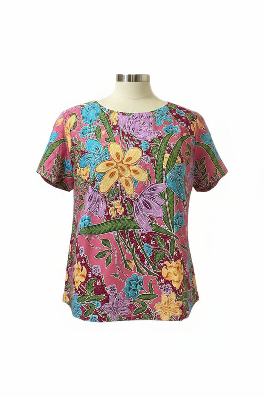 Ladies Batik Top LBT-XXL-PEACH-AF11111004