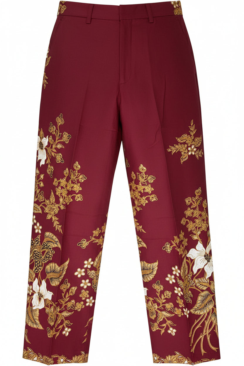 Ladies Batik Pants LBP-FS-MAROON-6002