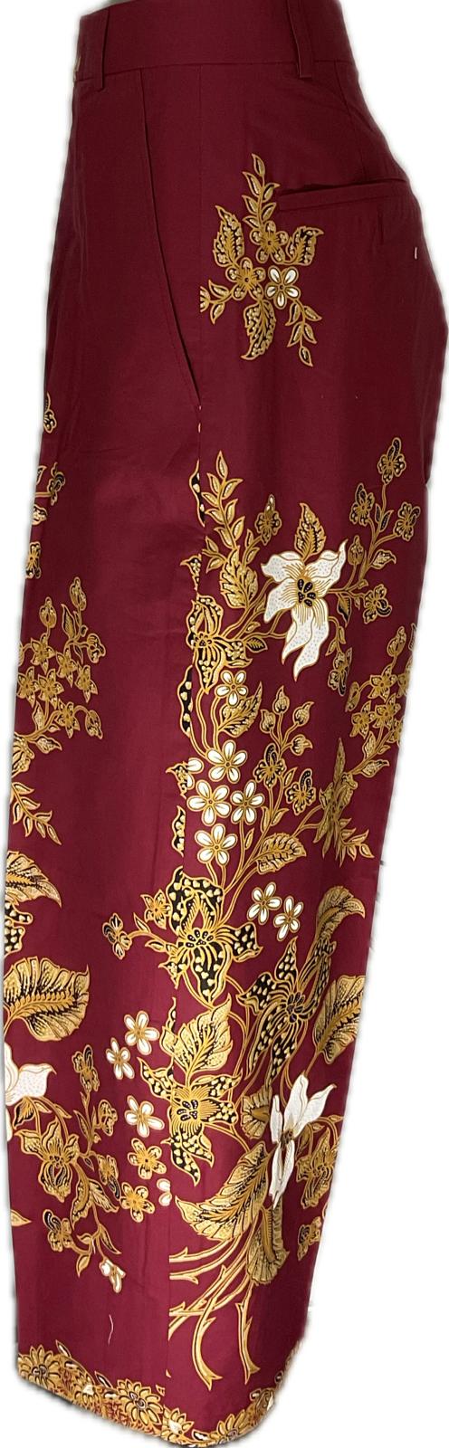Ladies Batik Pants LBP-FS-MAROON-6002