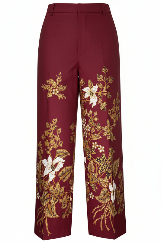 Ladies Batik Pants LBP-FS-MAROON-6002