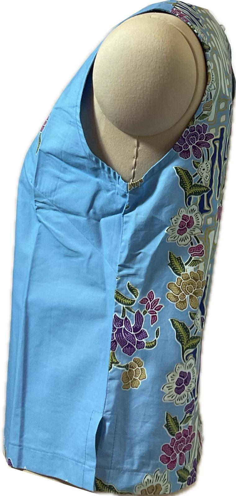 Ladies Batik Top LBT-M-BLUE-L110015