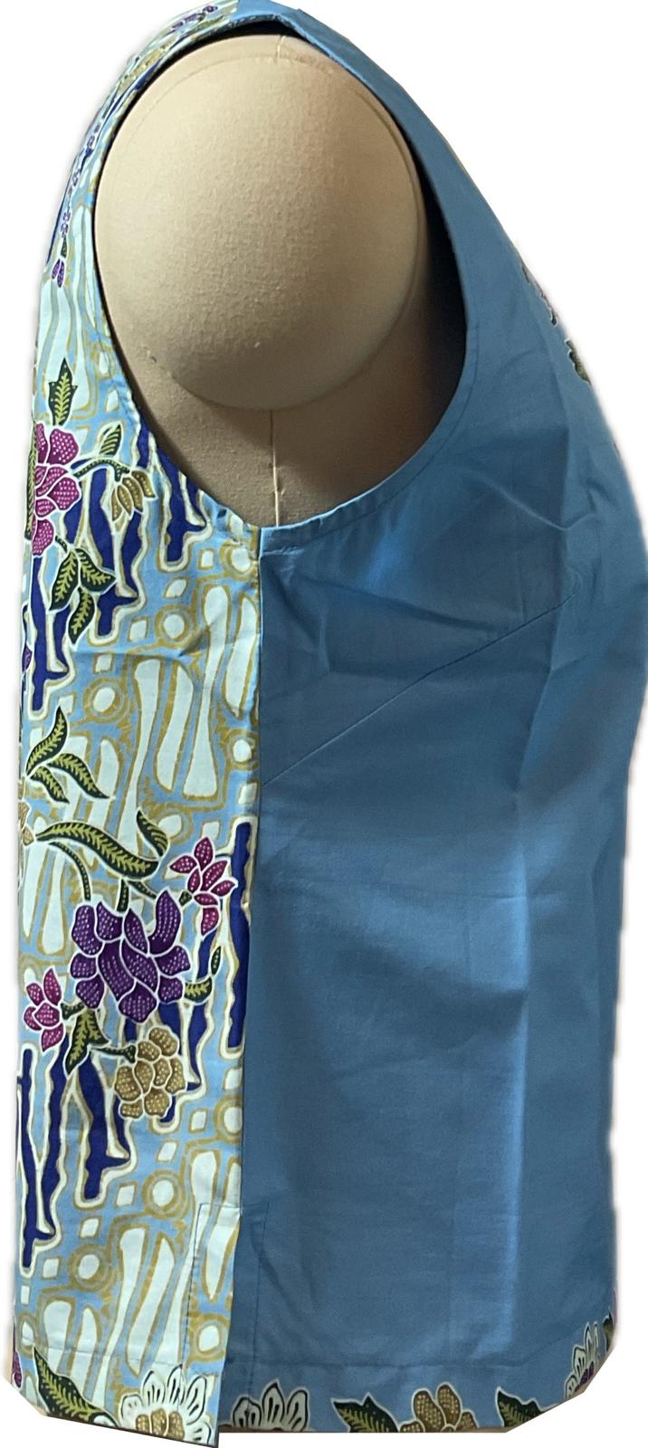 Ladies Batik Top LBT-M-BLUE-L110015