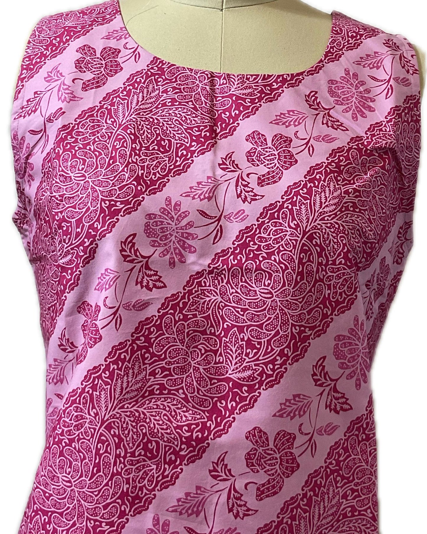 Ladies Batik Top LBT-M-PINK-L110017