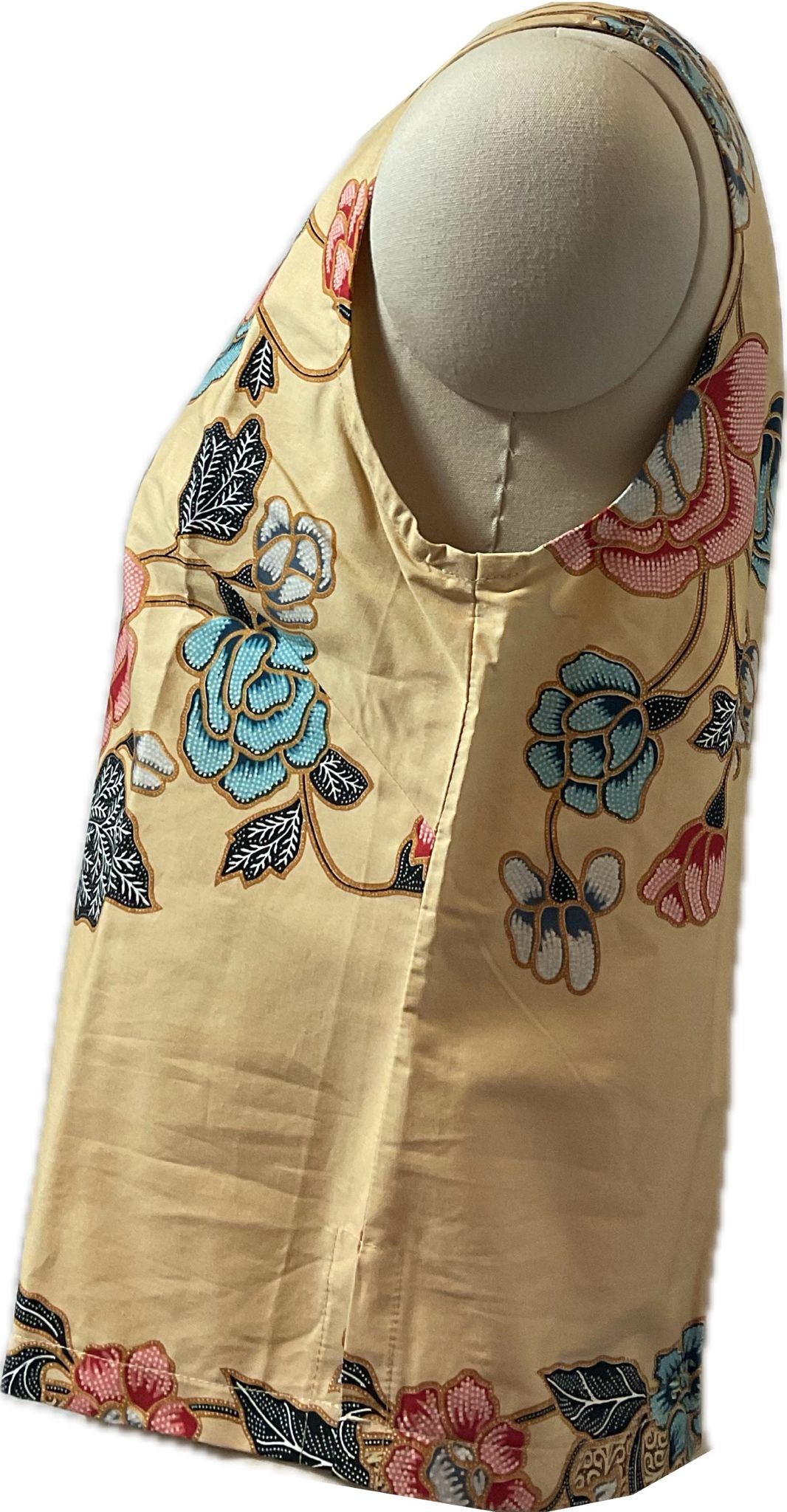 Ladies Batik Top LBT-M-YELLOW-L110018