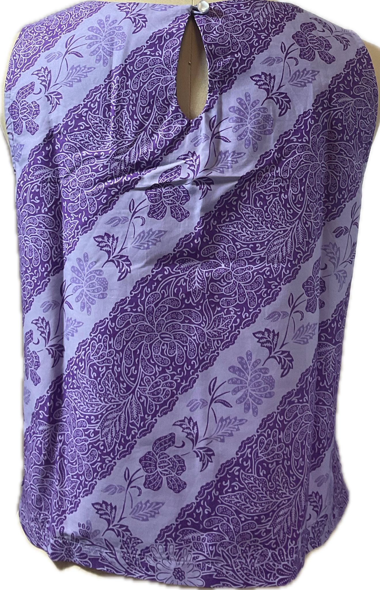 Ladies Batik Top LBT-M-PURPLE-L110019