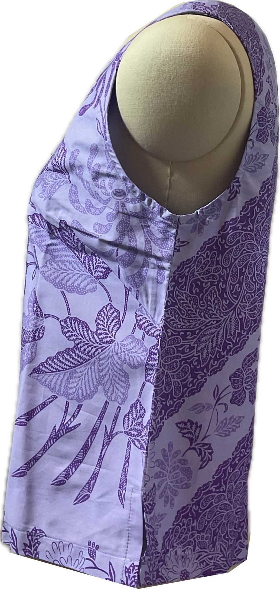 Ladies Batik Top LBT-M-PURPLE-L110019