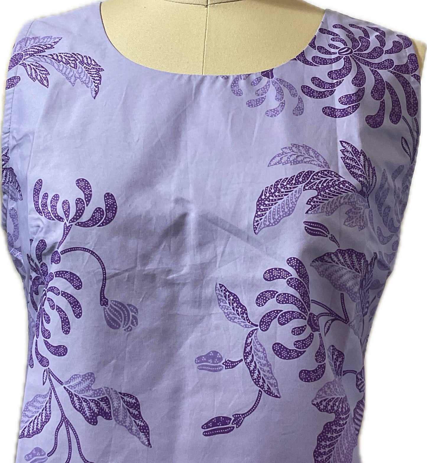 Ladies Batik Top LBT-M-PURPLE-L110019