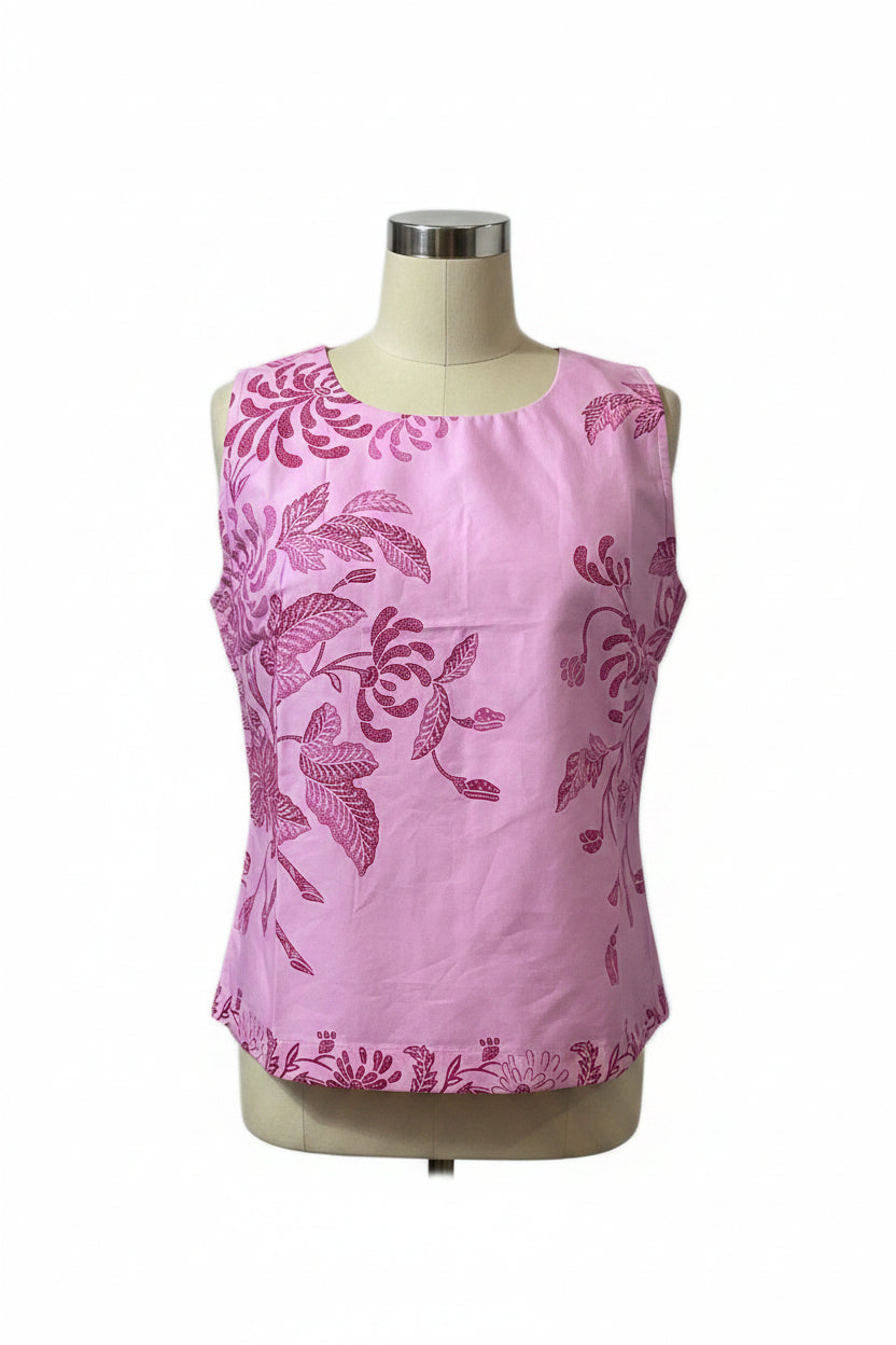 Ladies Batik Top LBT-M-PINK-L110020