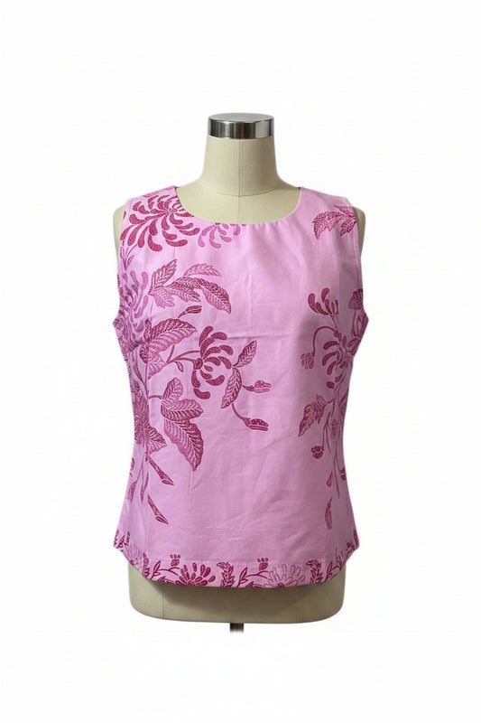 Ladies Batik Top LBT-M-PINK-L110020