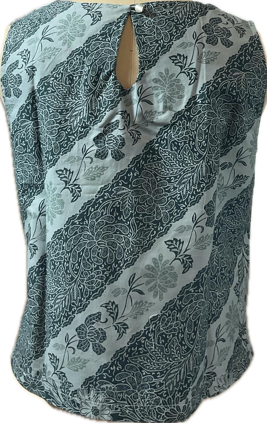 Ladies Batik Top LBT-M-BLUE-L110021