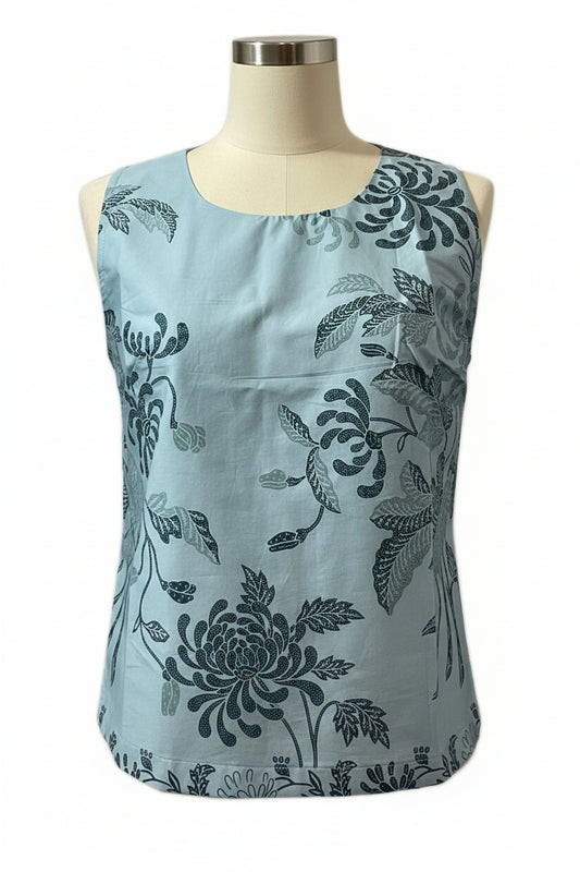 Ladies Batik Top LBT-M-BLUE-L110021