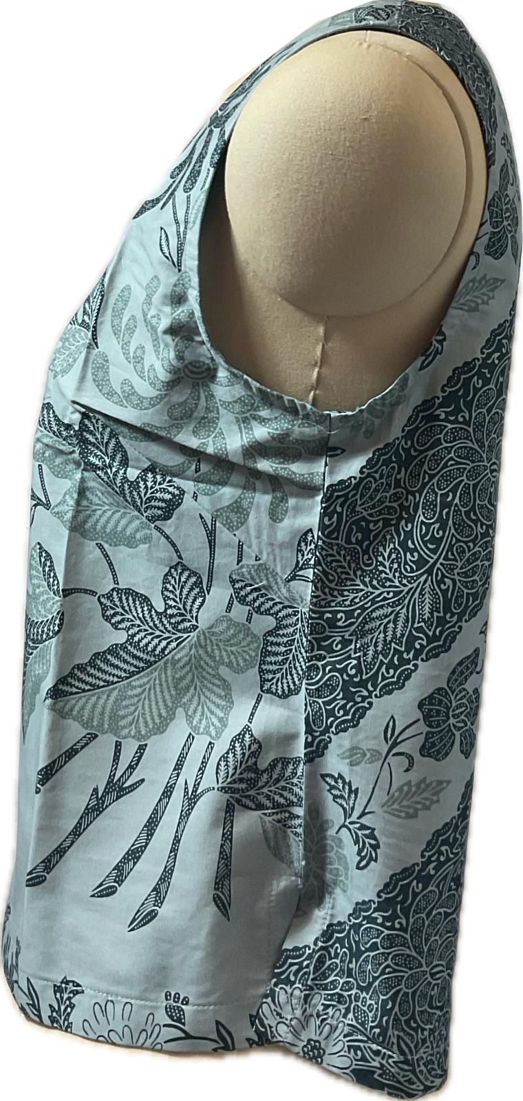 Ladies Batik Top LBT-M-BLUE-L110021