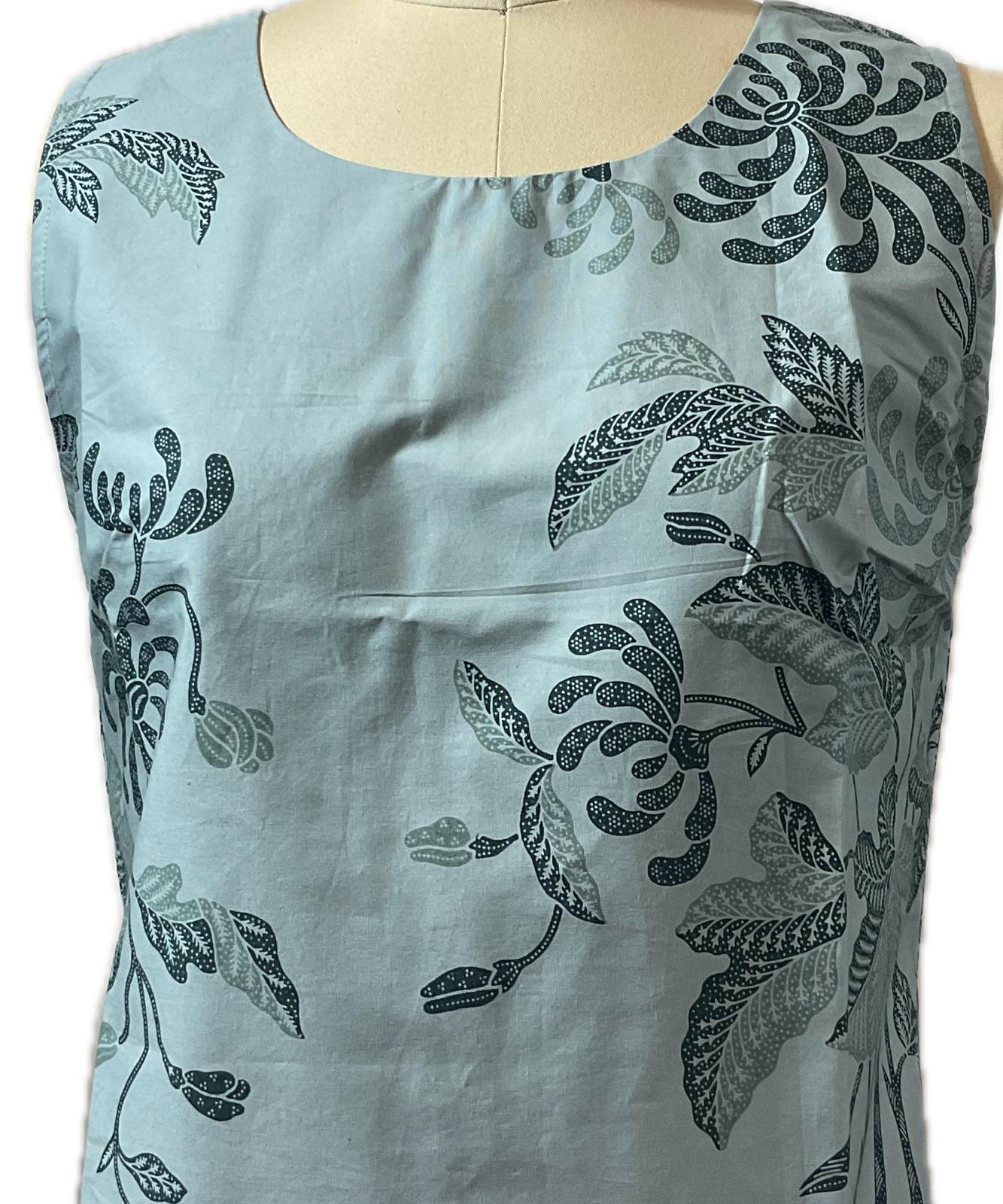 Ladies Batik Top LBT-M-BLUE-L110021