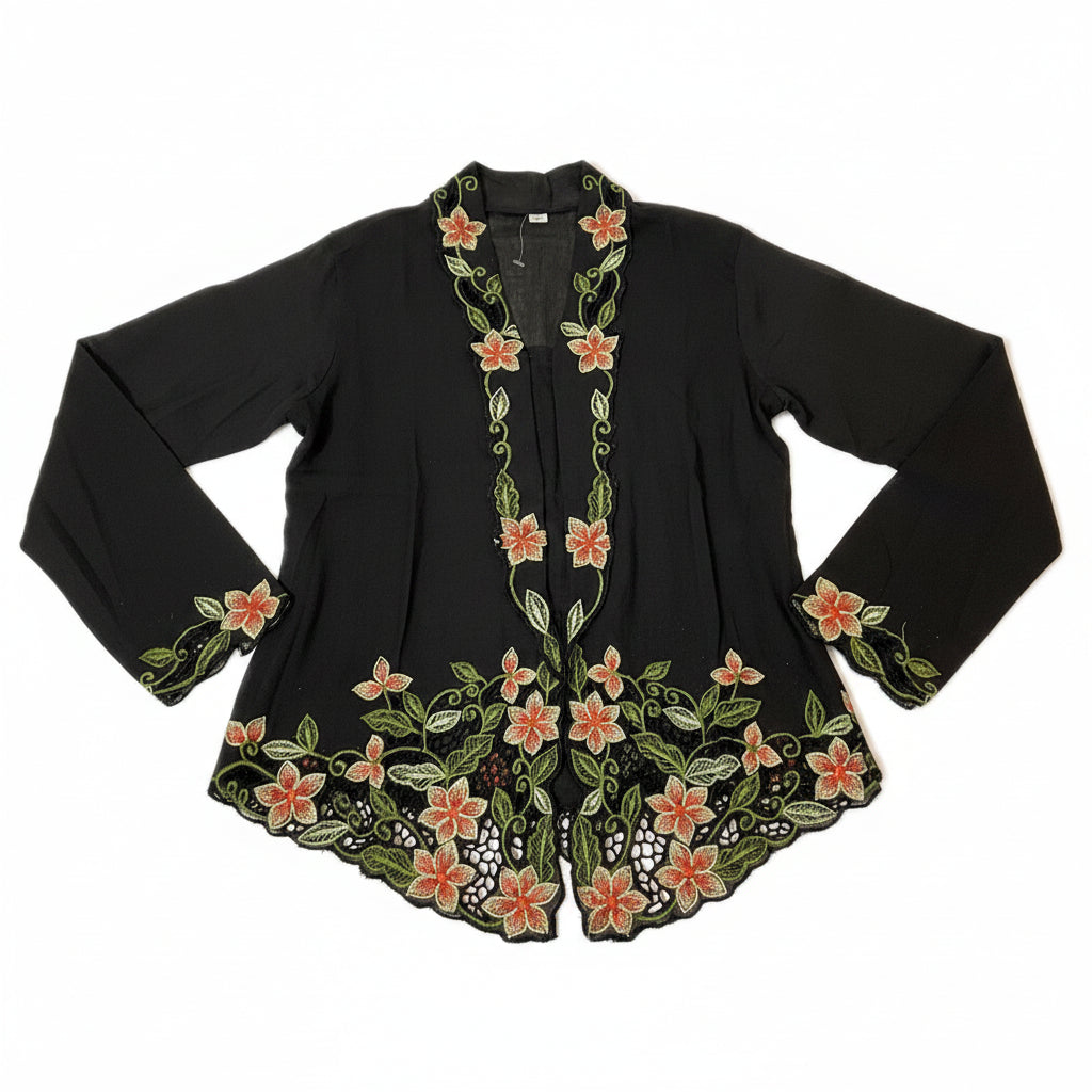 Kids Peranakan Top KPT-1-BLACK -C-6001