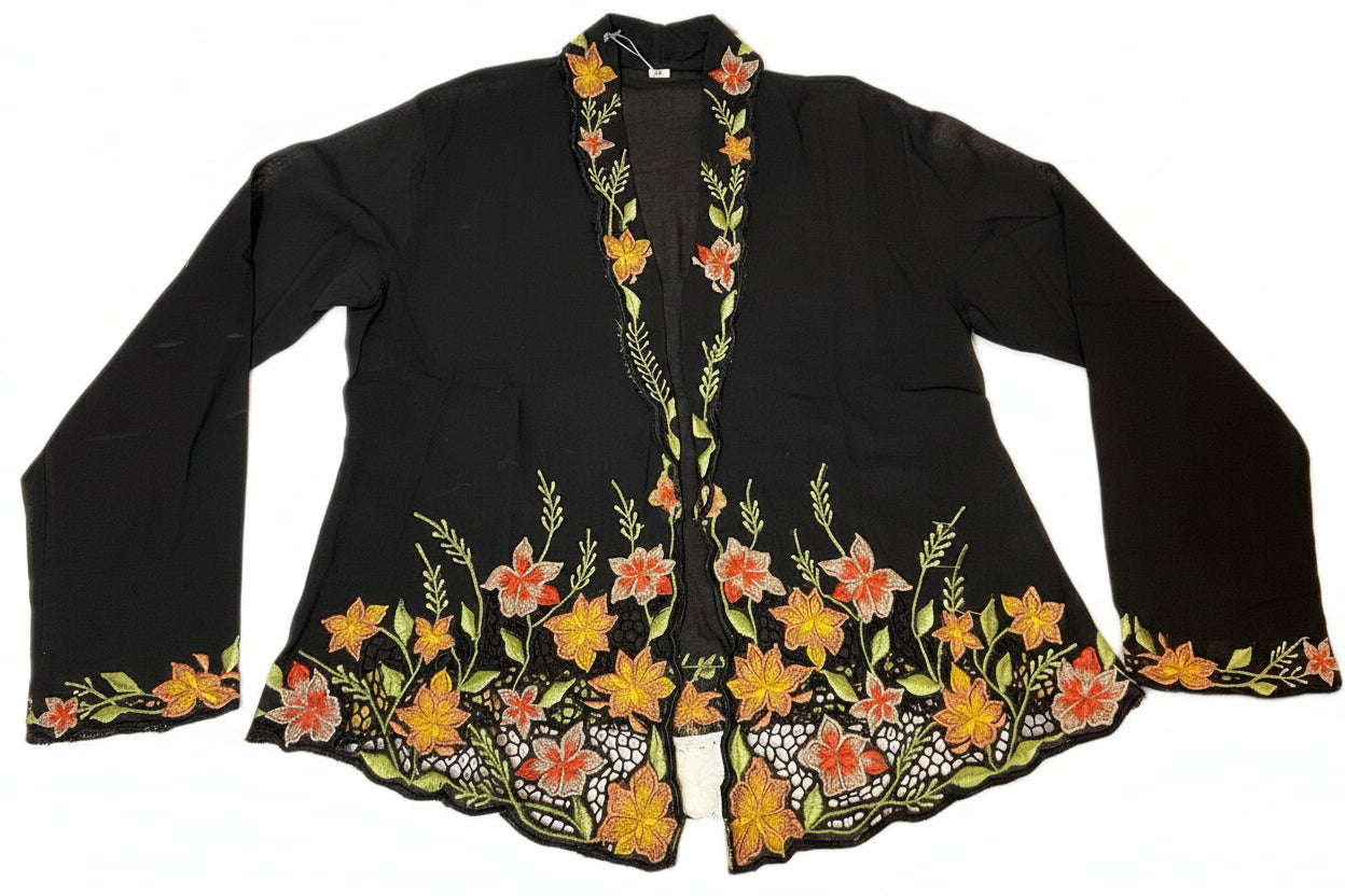 Kids Peranakan Top KPT-2-BLACK-C-66002