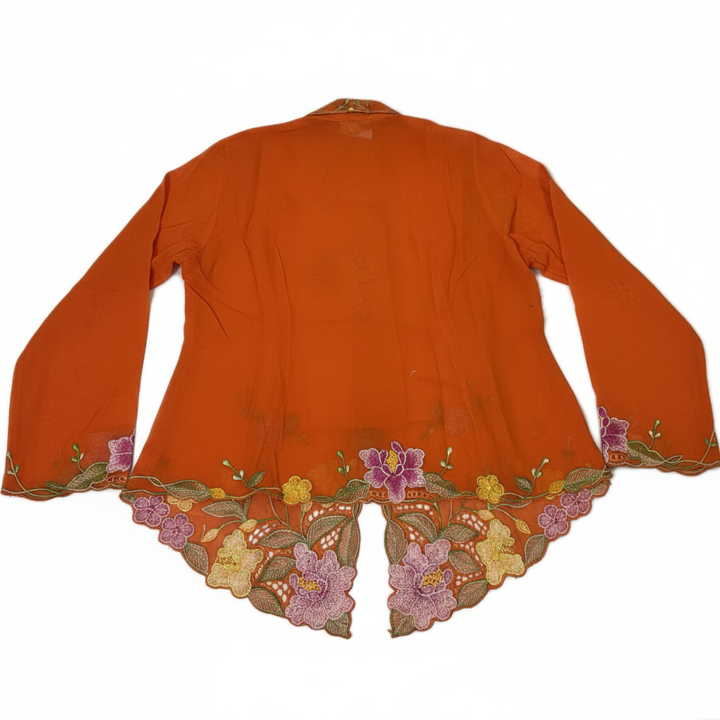 Kids Peranakan Top KPT-3-ORANGE-C-666002
