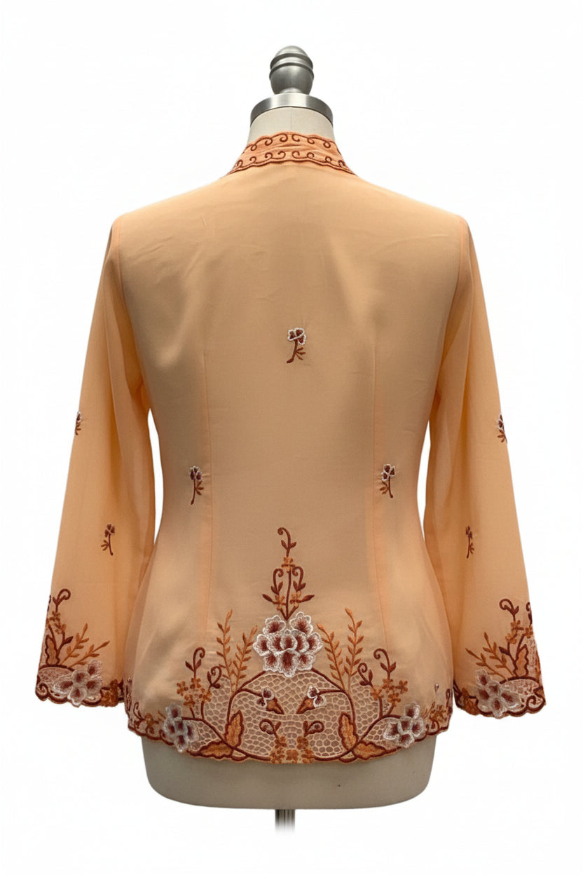 Standard Peranakan Top SPT-ORANGE-A6021-A66666021