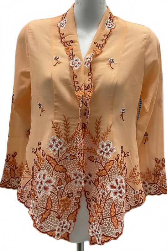 Standard Peranakan Top SPT-ORANGE-A6021-A66666021