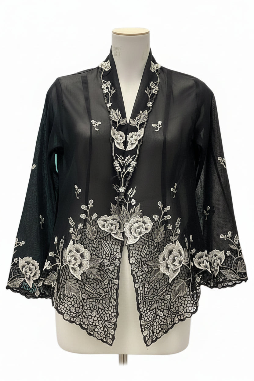 Standard Peranakan Top SPT-BLACK-A6025-A66666025