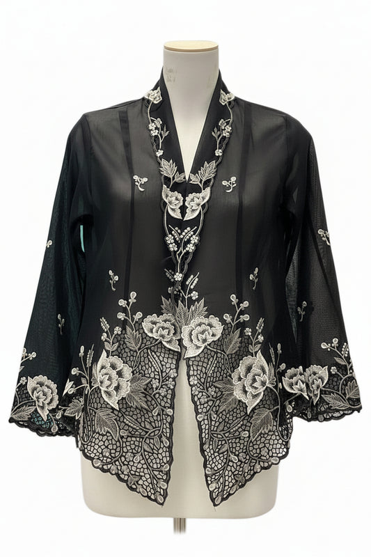 Standard Peranakan Top SPT-BLACK-A6025-A66666025