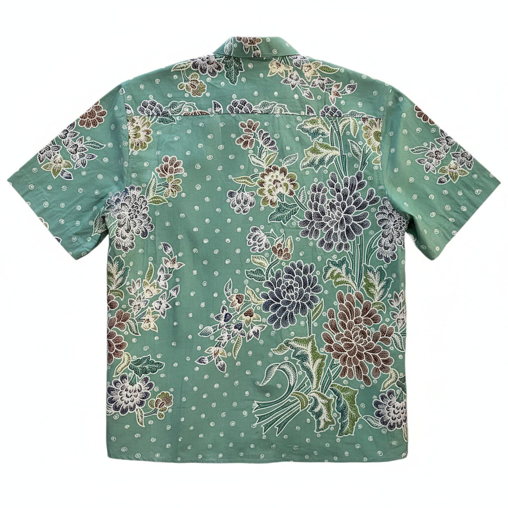 Mens Batik Top MBT-L-GREEN-22019