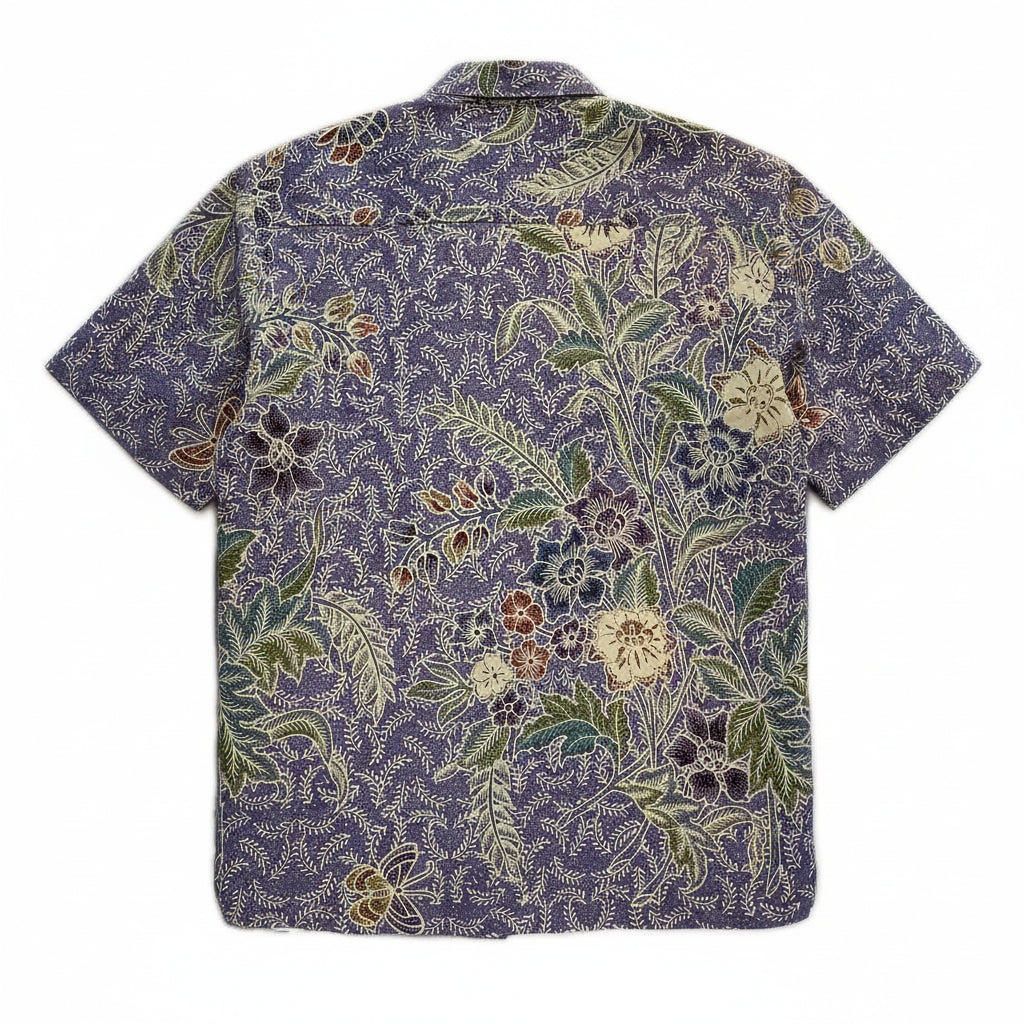 Mens Batik Top MBT-L-PURPLE-22017
