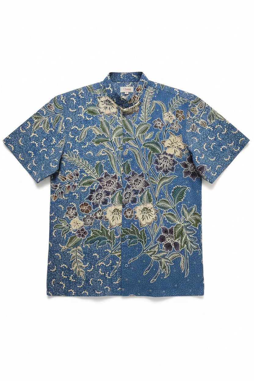 Mens Batik Top MBT-L-BLUE-22016