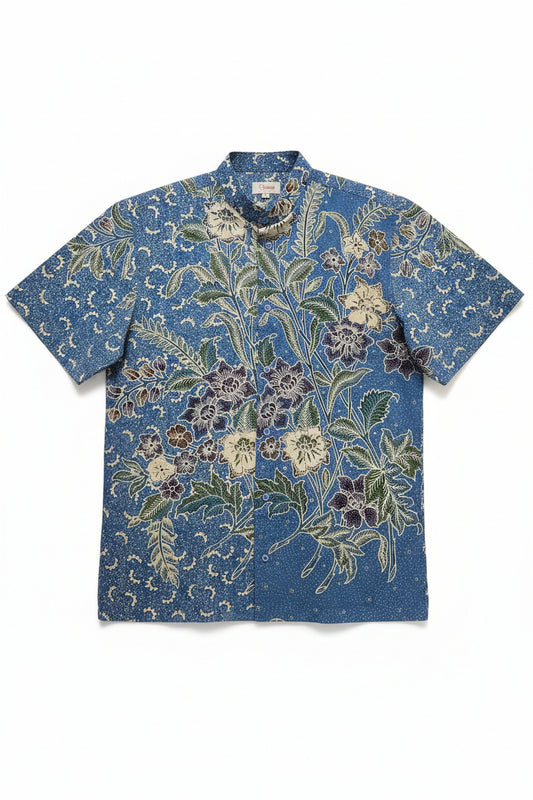 Mens Batik Top MBT-L-BLUE-22016