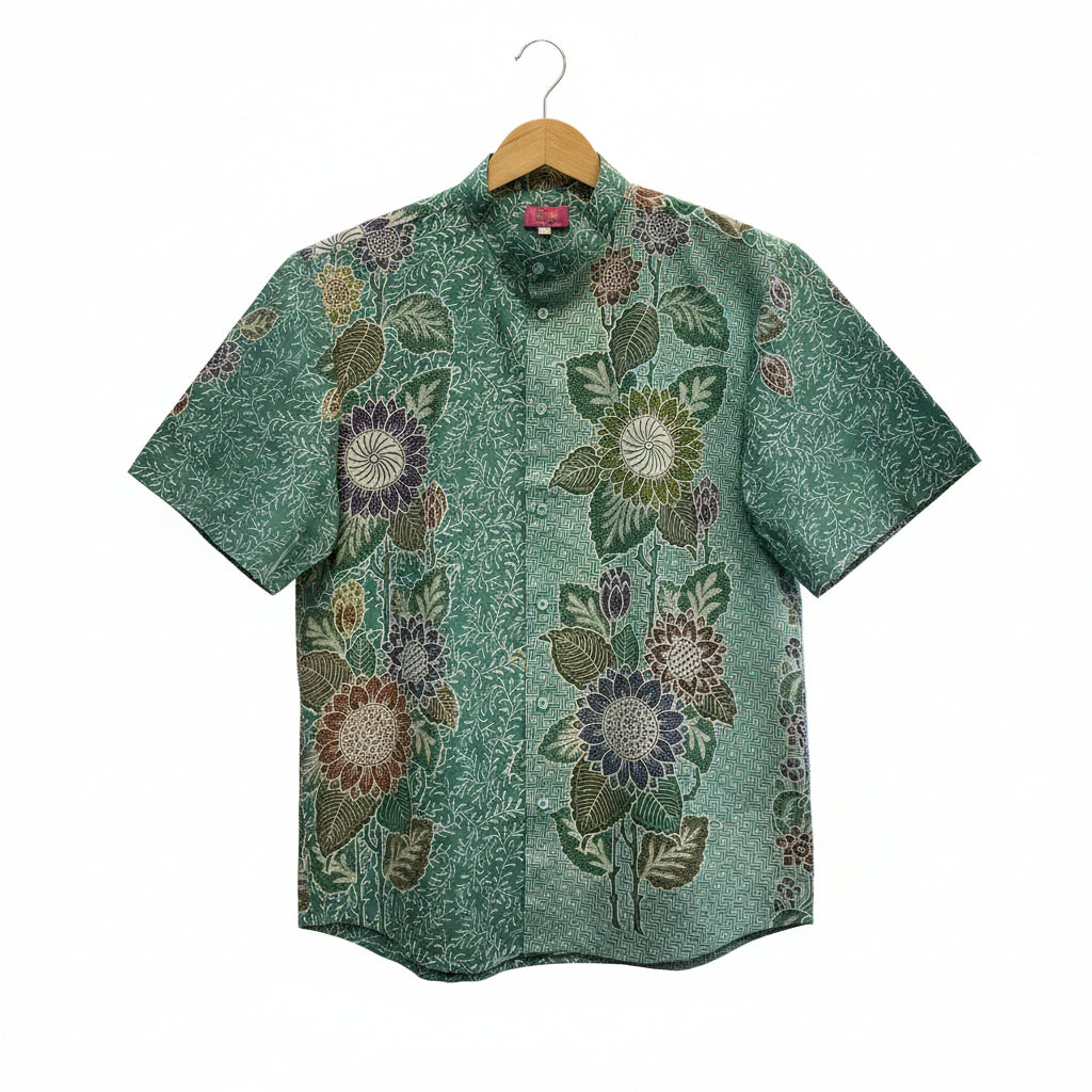 Mens Batik Top MBT-XXL-GREEN-2222005