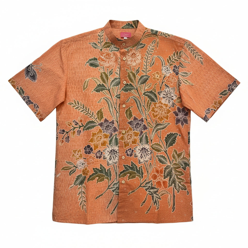 Mens Batik Top MBT-XXL-ORANGE-2222004