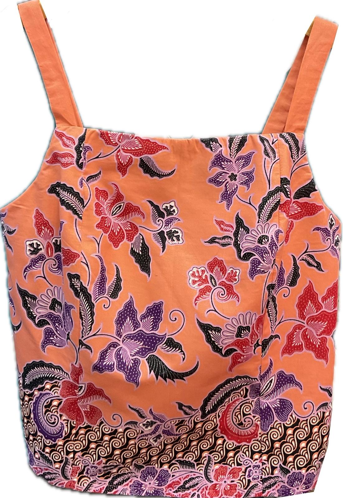 Ladies Batik Top LBT-M-PEACH-C11009