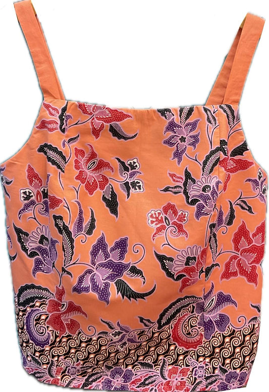 Ladies Batik Top LBT-M-PEACH-C11009