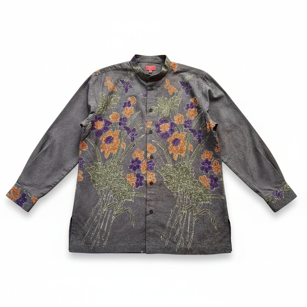 Mens Batik Top Long Sleeve MBT-XXL-BLUE-A2222004