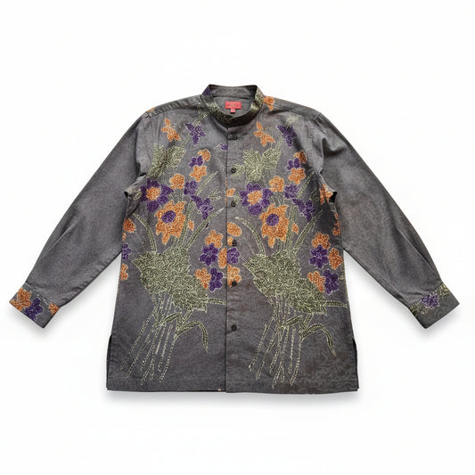 Mens Batik Top Long Sleeve MBT-XXL-BLUE-A2222004