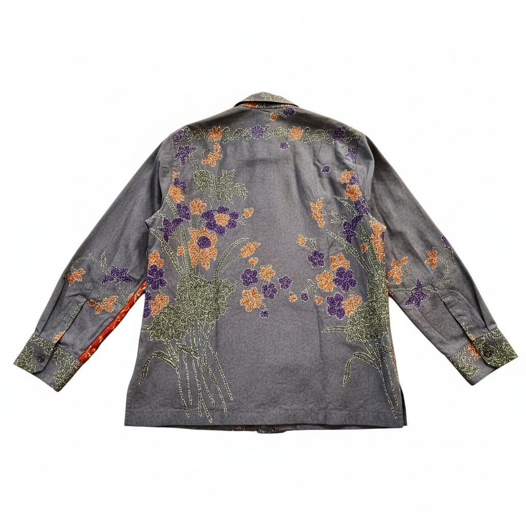 Mens Batik Top Long Sleeve MBT-XXL-BLUE-A2222004