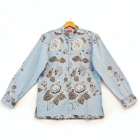 Mens Batik Top Long Sleeve MBT-M-BLUE-A2004