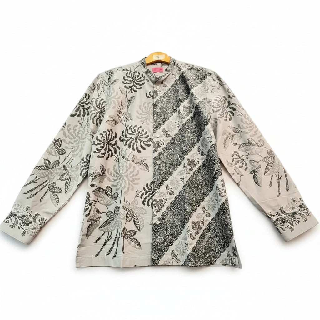 Mens Batik Top Long Sleeve MBT-L-BLUE-A22021