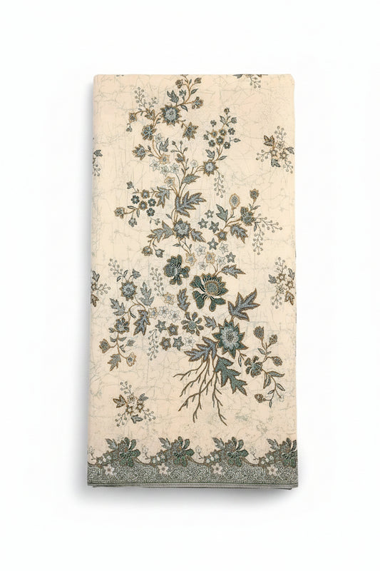 Hand Draw Batik Fabric HDBF-2M-BEIGE-8029