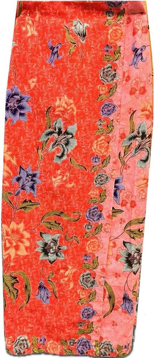 Ladies Batik Sarong LBS-M-ORANGE-33037