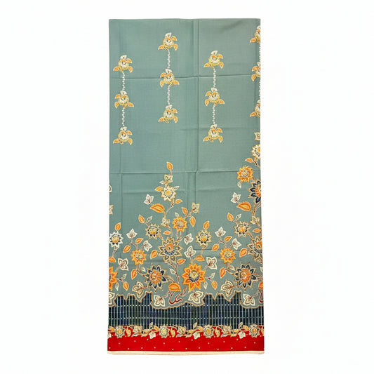Hand Draw Batik Fabric HDBF-2M-BLUE-8023